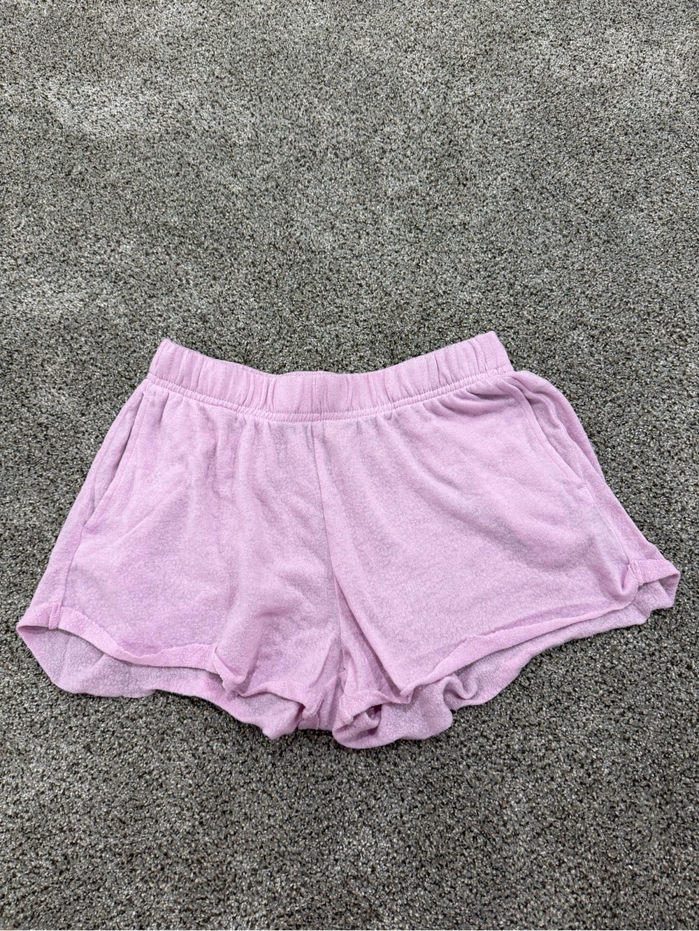 La Hearts Light Pink Terry Cloth Athletic Lounge Shorts